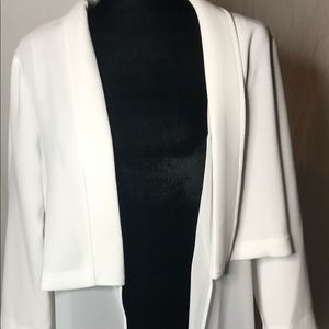 Bcbgeneration white blazer with extended sheer